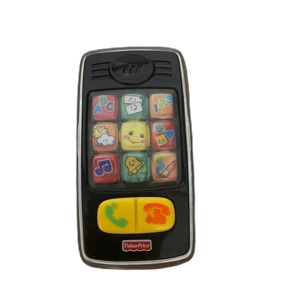 Vintage Fisher Price Play Phone Black Toy Kids